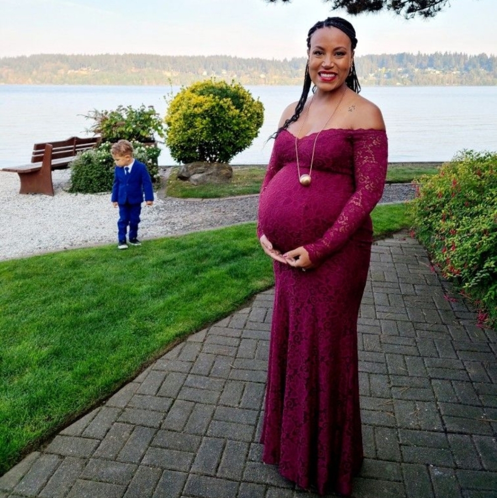 Gorgeous Red Maternity Dress